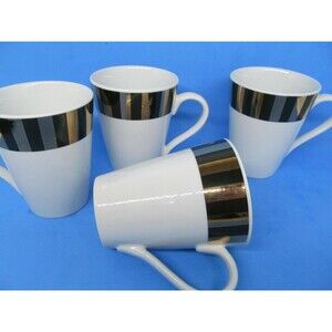 Godinger Harlequin Tall coffee mugs Bundle of 4
